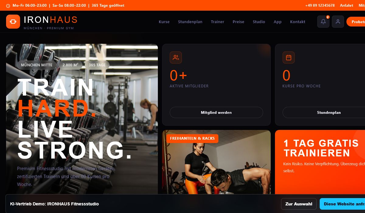 Vorschau IRONHAUS Fitnessstudio