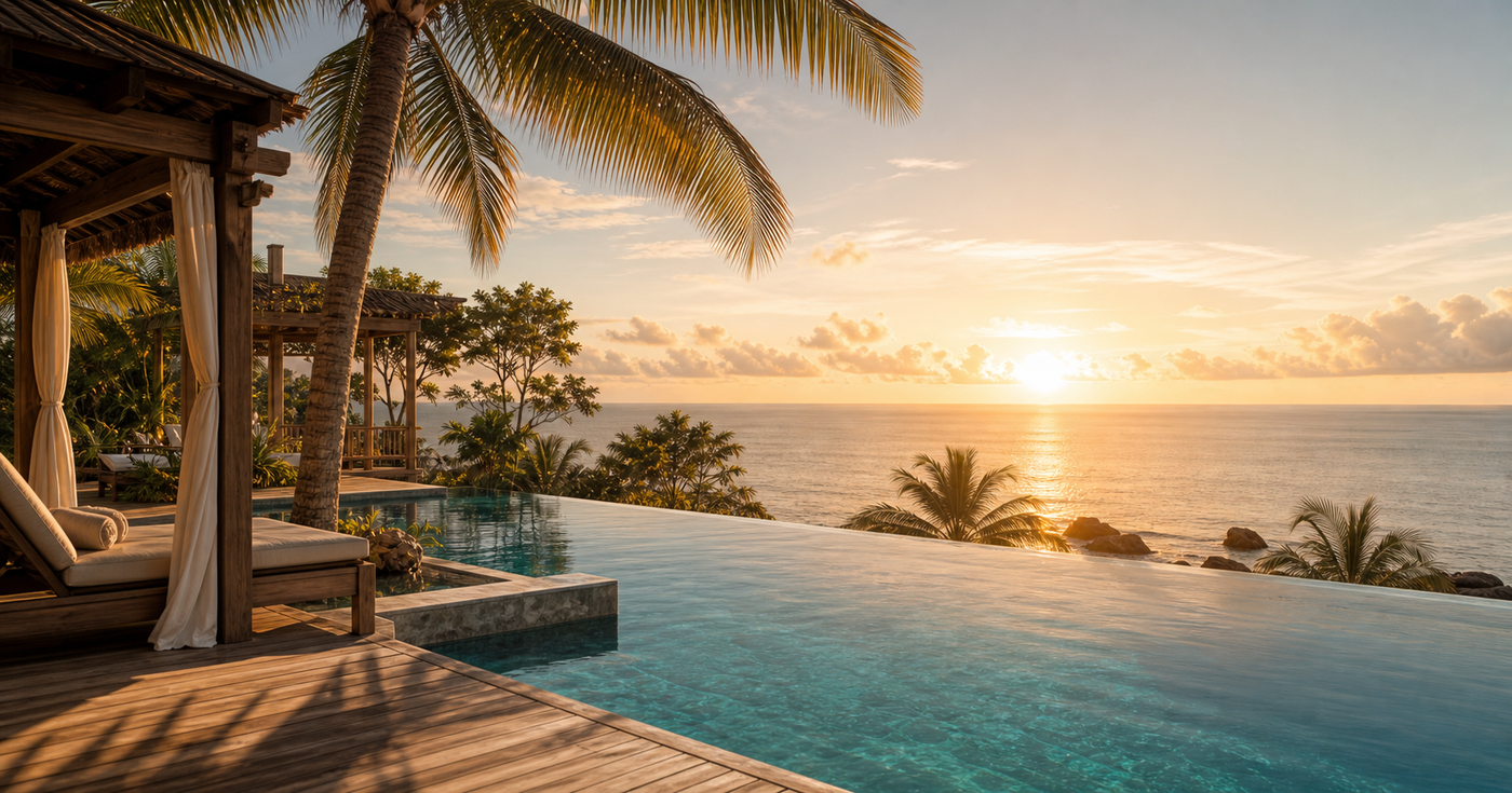Strandresort und Pool als Reiseziel